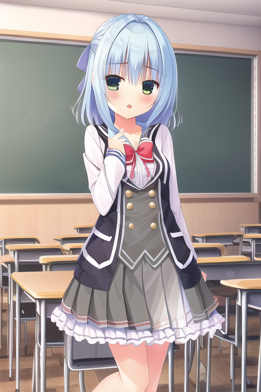 03690-1124865077-((masterpiece)),(((best quality))),(frills),((1girl)),school unifrom, ,Nishiki Asumi,xiaofu,black skirt,bare legs,white socks,ma.png